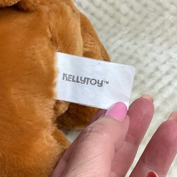 KELLTOY Plush Puppy Dog with Pink Hearts Stuffed Valentines Animal Toy - Picture 10 of 13